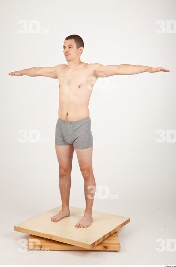 Whole Body T poses Underwear Shorts Studio photo references