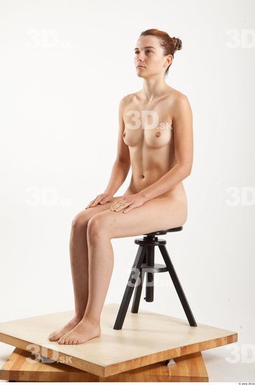 Whole Body Woman Artistic poses White Nude Slim