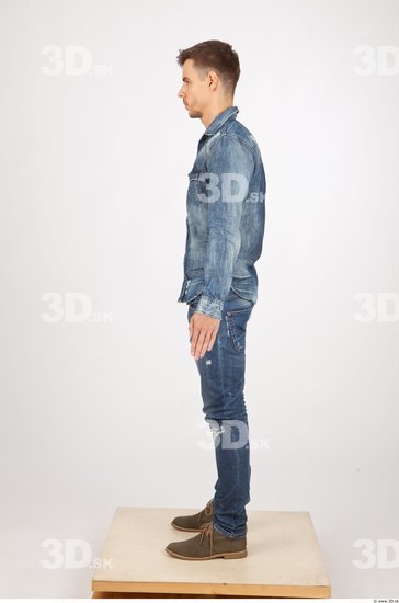 Whole Body Man Animation references Casual Jeans Slim Studio photo references