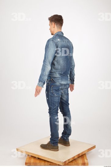 Whole Body Man Animation references Casual Jeans Slim Studio photo references