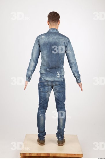 Whole Body Man Animation references Casual Jeans Slim Studio photo references