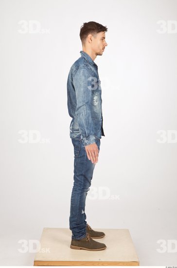 Whole Body Man Animation references Casual Jeans Slim Studio photo references