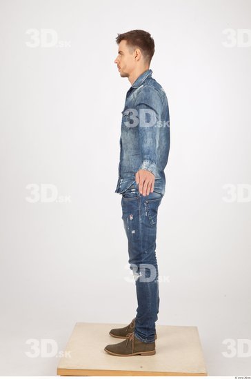 Whole Body Man Animation references Casual Jeans Slim Studio photo references