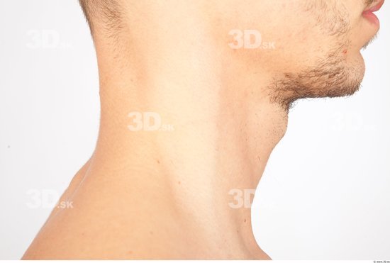 Neck Man Nude Slim Bearded Studio photo references