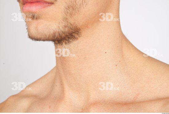 Neck Man Nude Slim Studio photo references