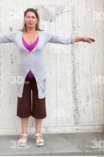 Whole Body Woman T poses White Casual Average