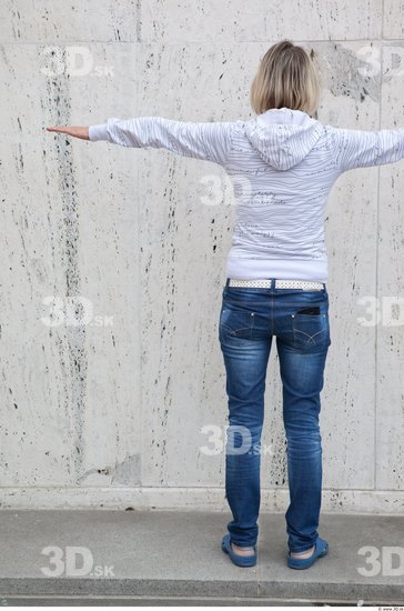 Whole Body Woman T poses White Casual Average