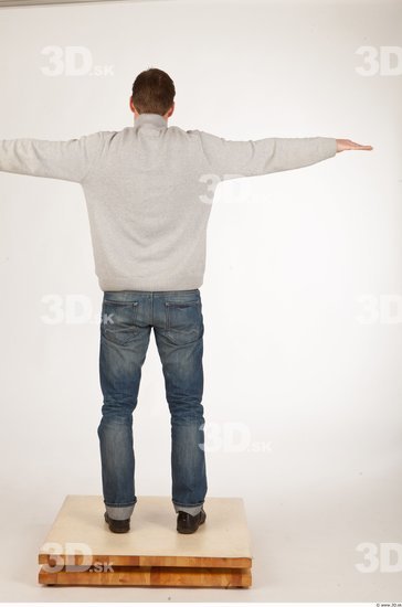 Whole Body Man T poses Casual Studio photo references