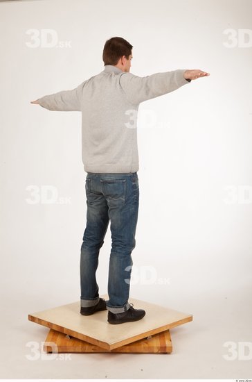 Whole Body Man T poses Casual Studio photo references