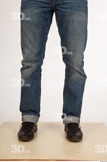 Calf Man Casual Jeans Studio photo references