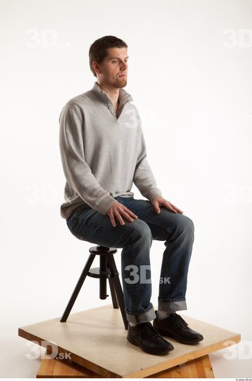 Whole Body Man Artistic poses White Formal Average Bearded