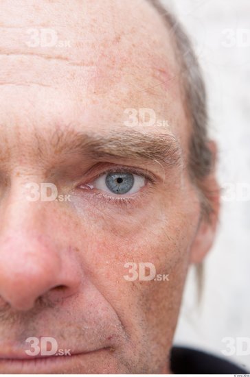 Eye Man White Average Wrinkles