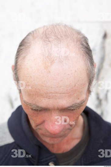 Head Man White Average Wrinkles