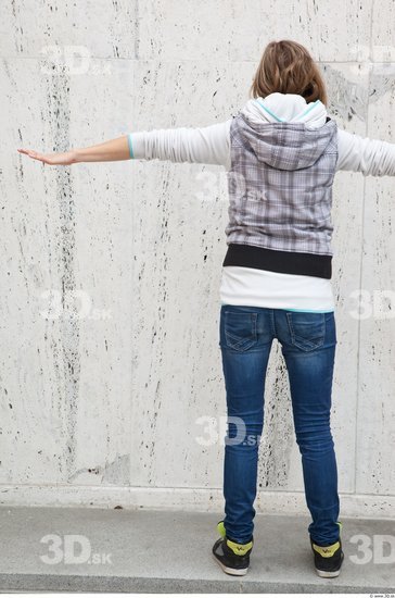 Whole Body Woman T poses White Casual Average