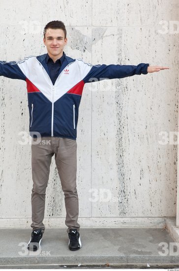 Whole Body Man T poses Casual Average Street photo references