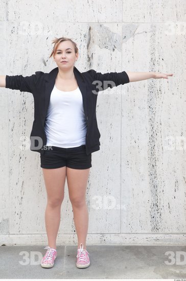 Whole Body Woman T poses White Casual Average