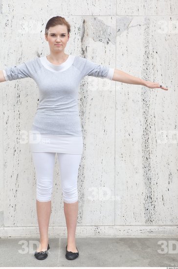 Whole Body Woman T poses White Casual Average