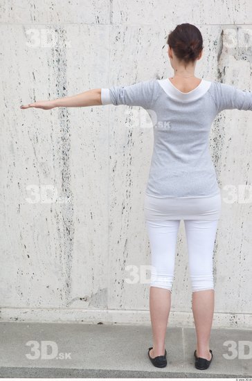 Whole Body Woman T poses White Casual Average