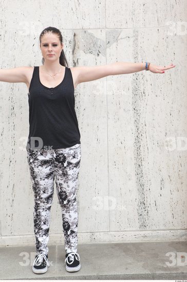 Whole Body Woman T poses White Casual Average