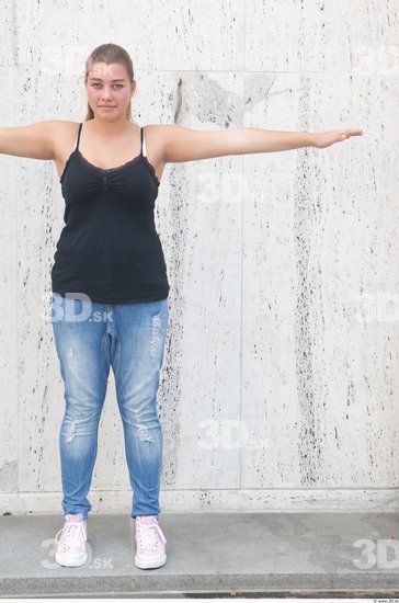 Whole Body Woman T poses Casual Average Street photo references