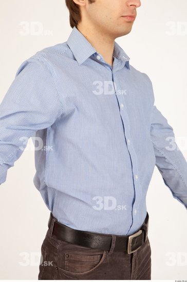 Upper Body Man Casual Shirt Slim Studio photo references