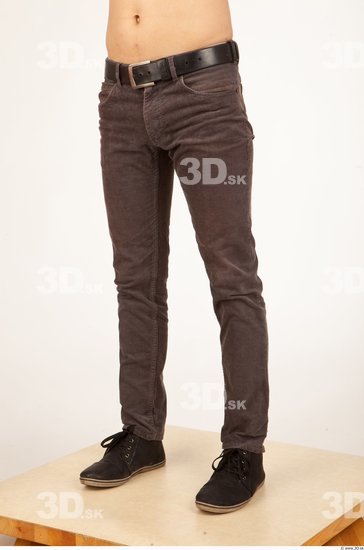 Leg Man Casual Trousers Slim Studio photo references