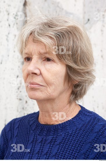 Head Woman White Average Wrinkles