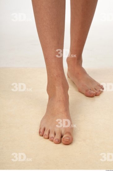 Foot Woman Nude Slim Studio photo references