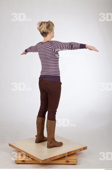 Whole Body Woman T poses Casual Average Studio photo references