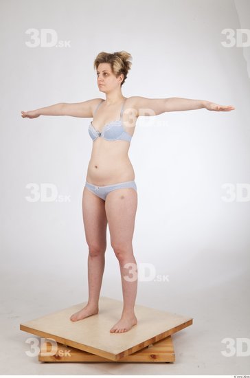 Whole Body Woman T poses Underwear Average Studio photo references