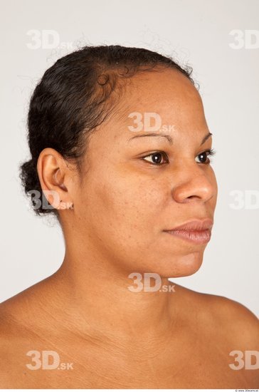 Head Woman Black Overweight Female Studio Poses