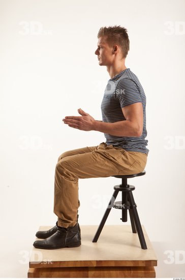 Whole Body Man Artistic poses White Casual Athletic