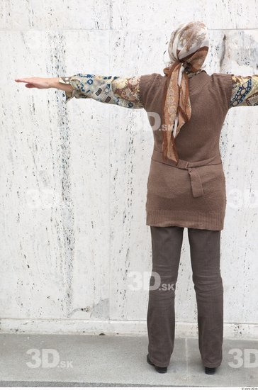 Whole Body Woman T poses White Casual Average Scarf