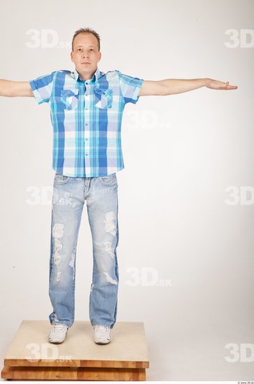 Whole Body Man T poses Casual Average Studio photo references