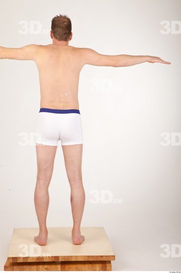 Whole Body Man T poses Underwear Shorts Average Studio photo references