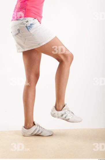 Leg Woman Animation references White Casual Skirt Slim