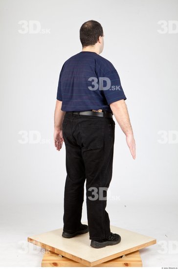 Whole Body Man White Casual Overweight Studio photo references