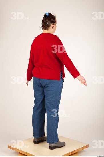 Whole Body Woman Animation references Casual Overweight Studio photo references