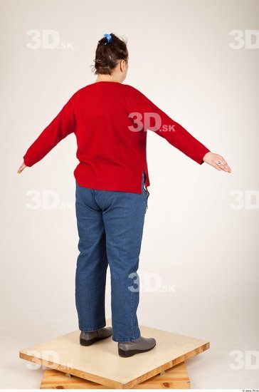 Whole Body Woman Animation references Casual Overweight Studio photo references