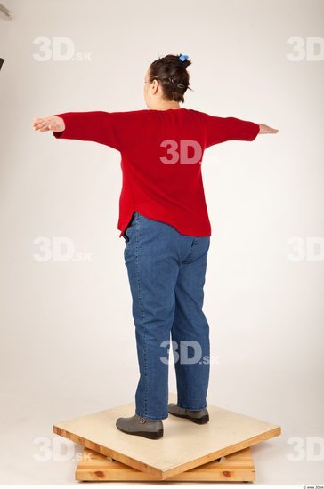 Whole Body Woman T poses Casual Overweight Studio photo references