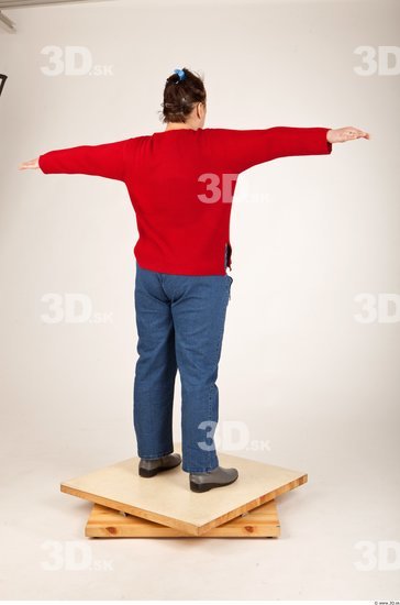 Whole Body Woman T poses Casual Overweight Studio photo references