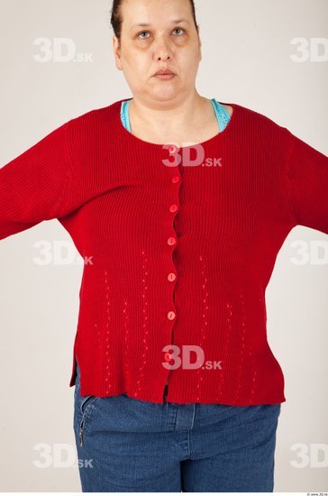 Upper Body Woman Casual Sweater Overweight Studio photo references