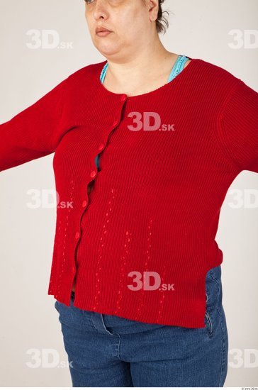 Upper Body Woman Casual Sweater Overweight Studio photo references