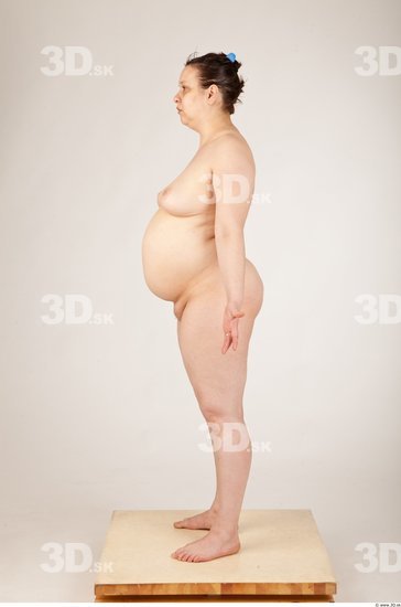 Whole Body Woman Animation references Nude Overweight Studio photo references