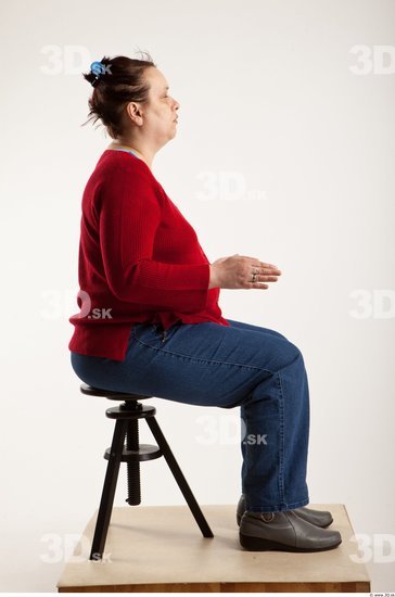 Whole Body Woman Artistic poses White Casual Overweight