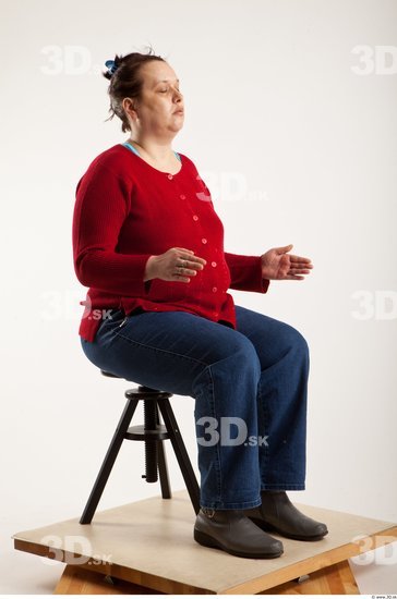 Whole Body Woman Artistic poses White Casual Overweight