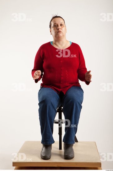 Whole Body Woman Artistic poses White Casual Overweight