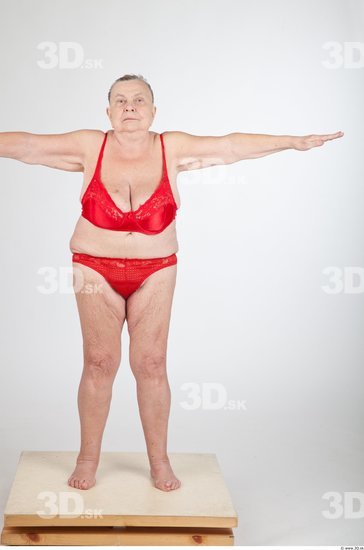 Whole Body T poses Underwear Overweight Studio photo references