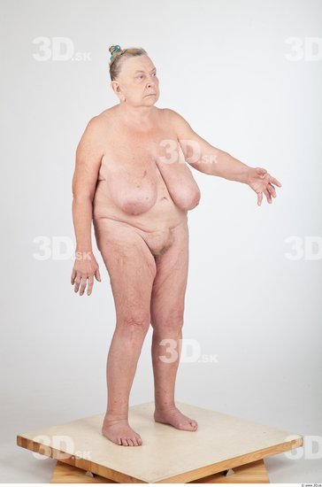 Whole Body Animation references Nude Overweight Wrinkles Studio photo references