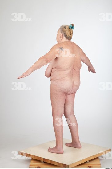 Whole Body Animation references Nude Overweight Wrinkles Studio photo references